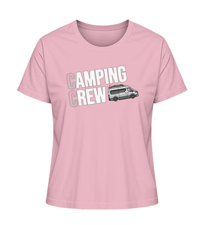 Camping Crew Damen Organic Vanlife T-Shirt in Cotton Pink