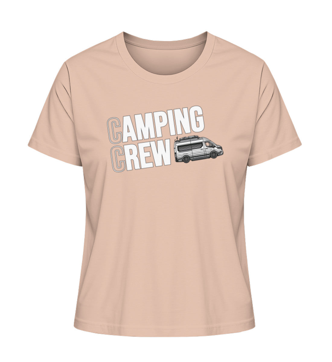 Camping Crew Damen Organic Vanlife T-Shirt in Fraiche Peche