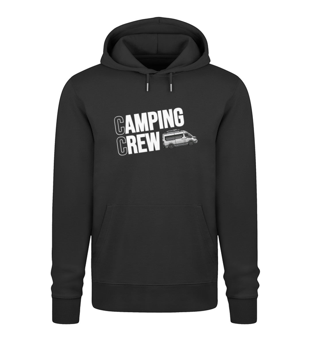 Camping Crew Herren Organic Vanlife Hoodie in Schwarz