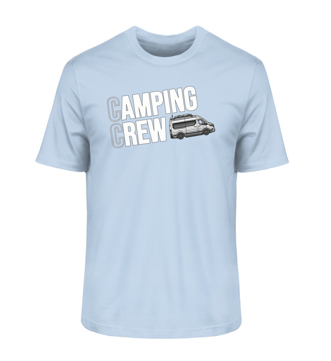 Camping Crew Herren Organic Vanlife T-Shirt in Blue Soul