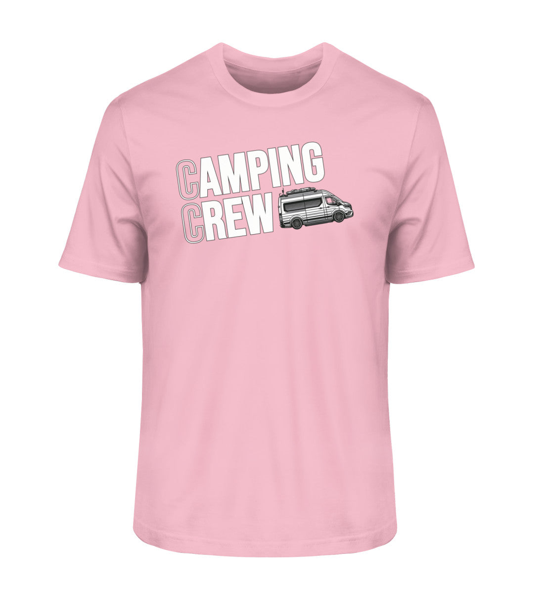 Camping Crew Herren Organic Vanlife T-Shirt in Cotton Pink