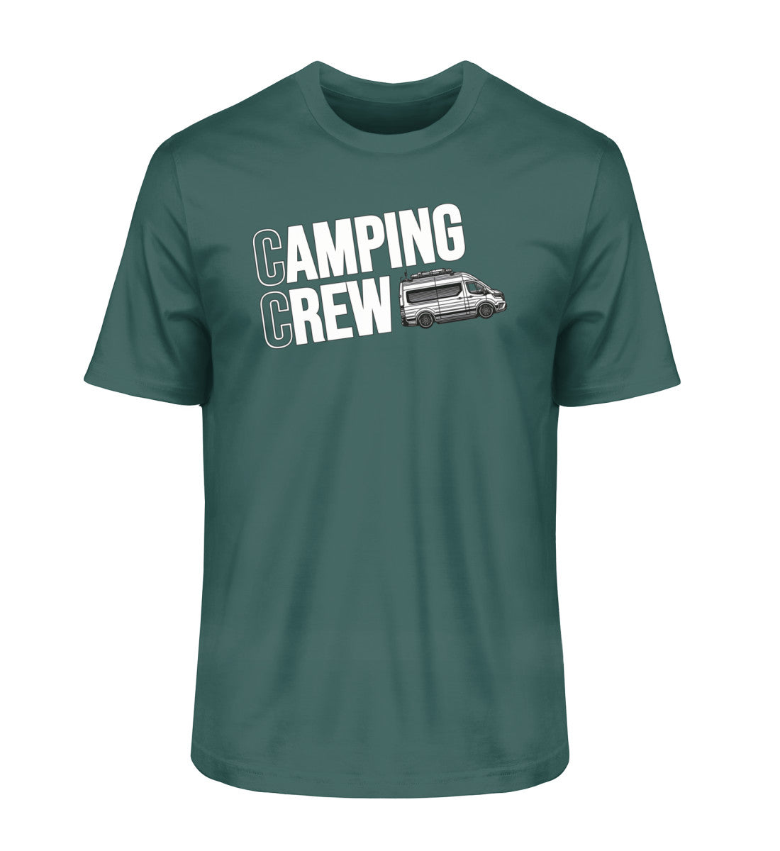 Camping Crew Herren Organic Vanlife T-Shirt in Glazed Green