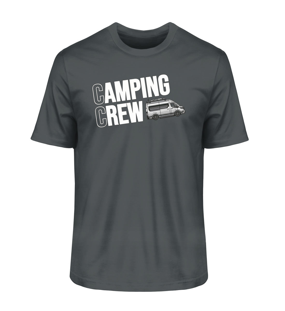 Camping Crew Herren Organic Vanlife T-Shirt in India Ink Grey