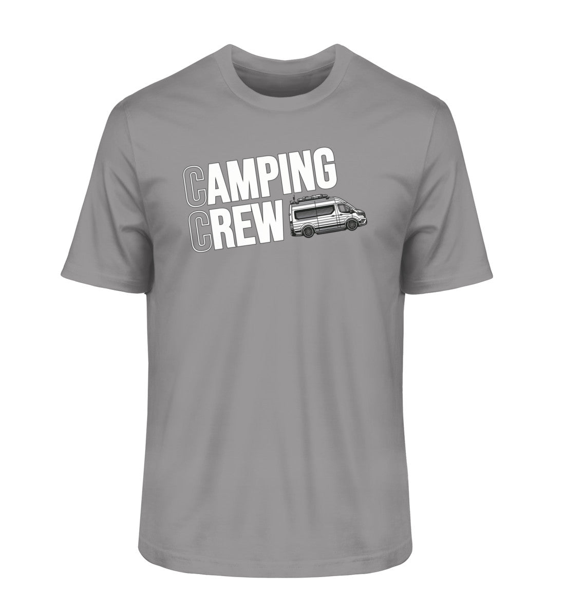 Camping Crew Herren Organic Vanlife T-Shirt in Mid Heather Grey