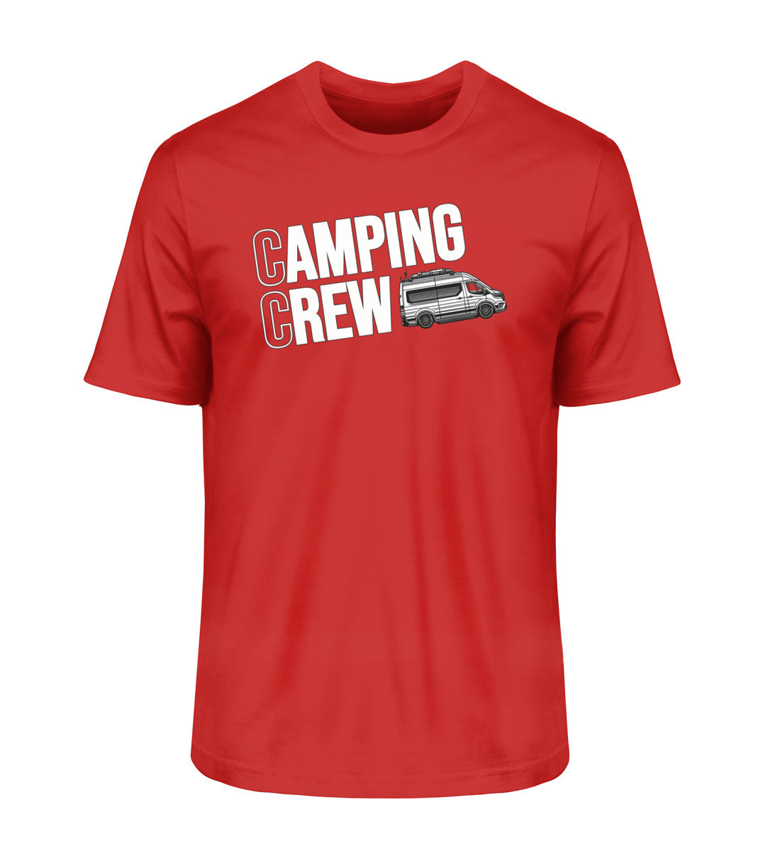 Camping Crew Herren Organic Vanlife T-Shirt in Rot