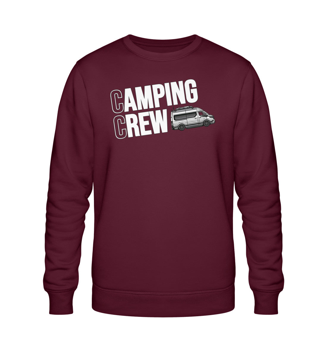 Camping Crew Herren Organic Vanlife Sweatshirt in Burgundy