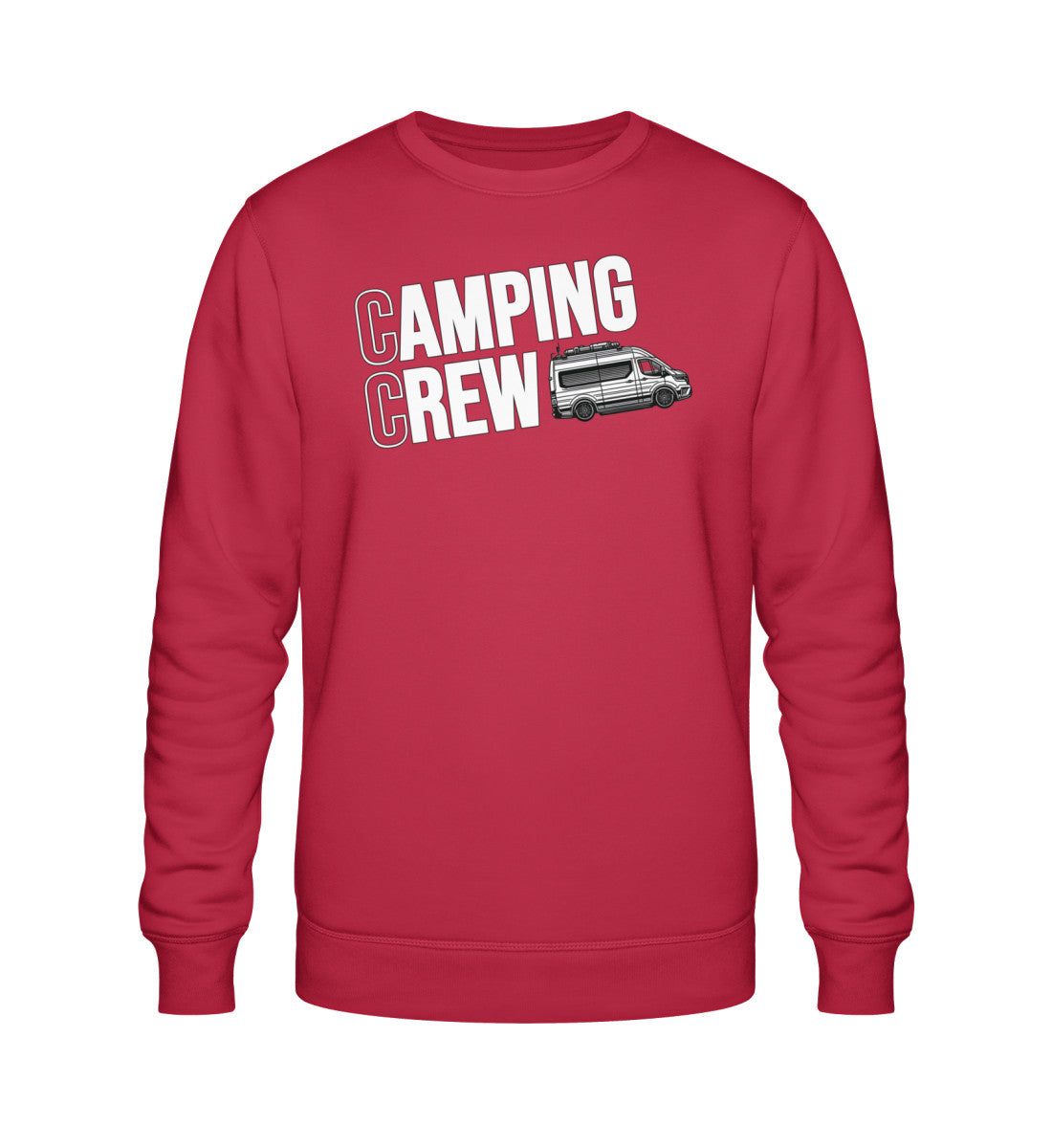 Camping Crew Herren Organic Vanlife Sweatshirt in Classic Red