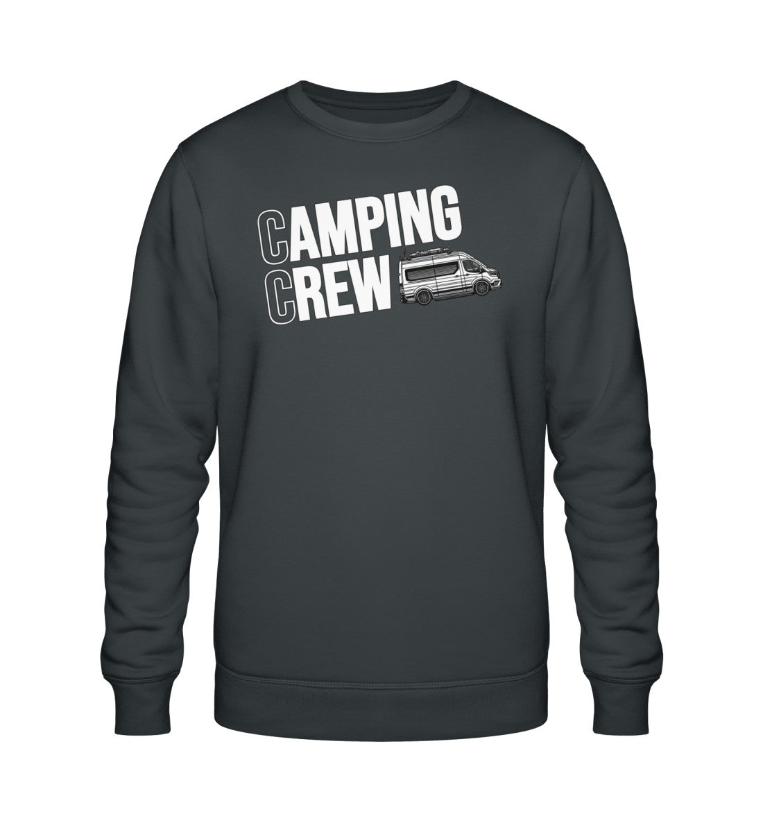 Camping Crew Herren Organic Vanlife Sweatshirt in India Ink Grey