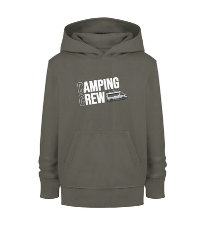 Camping Crew Kinder Organic Vanlife Hoodie in Khaki