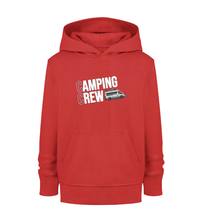 Camping Crew Kinder Organic Vanlife Hoodie in Rot