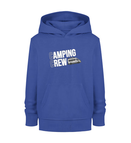 Camping Crew Kinder Organic Vanlife Hoodie in Royal Blue