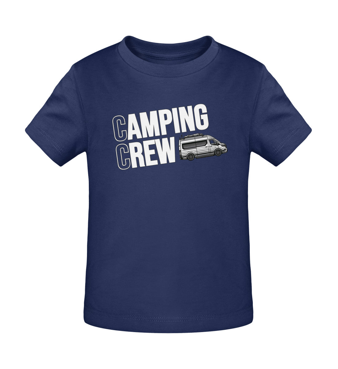 Camping Crew Baby Organic Vanlife T-Shirt in French Navy