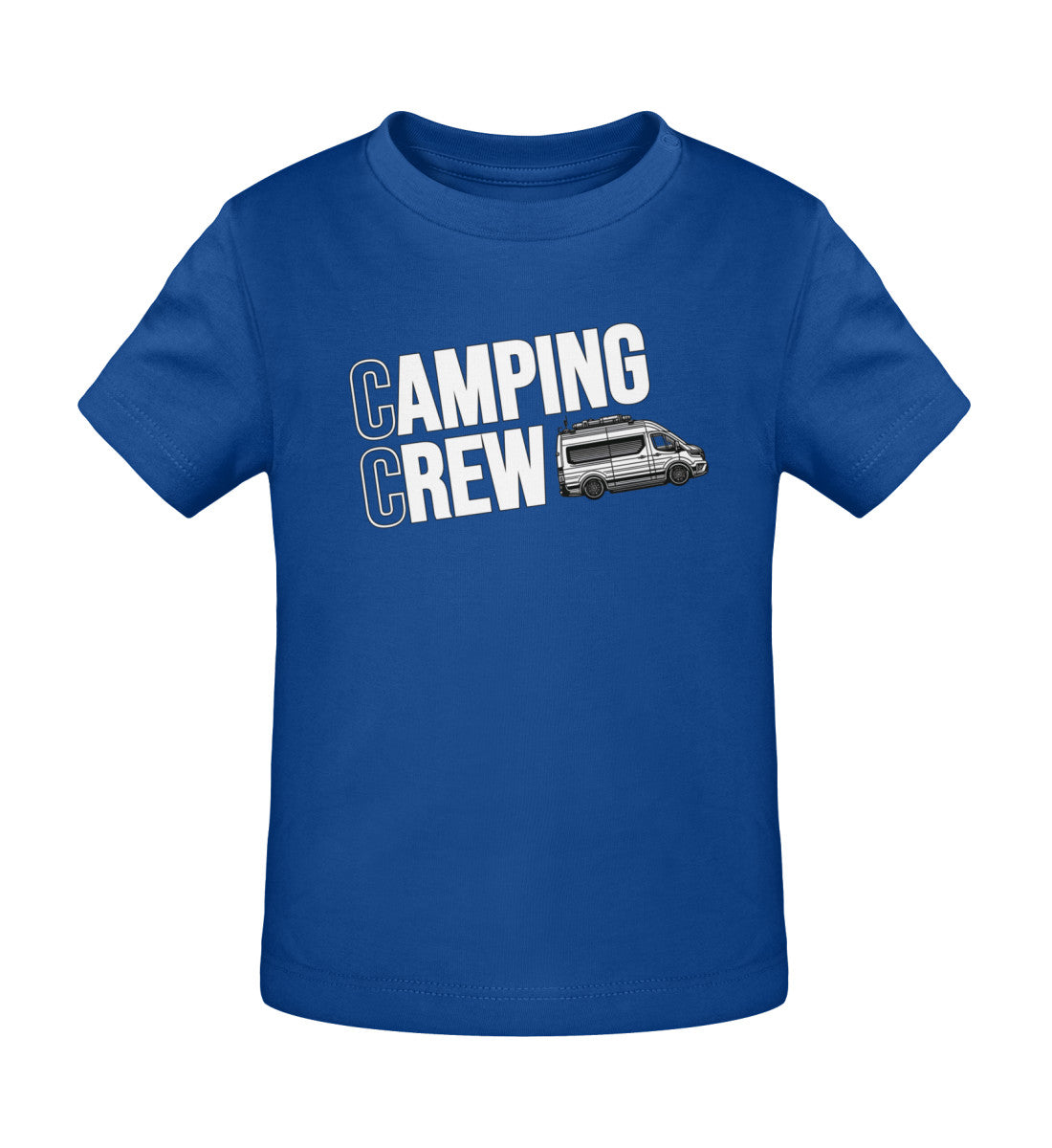 Camping Crew Baby Organic Vanlife T-Shirt in Majorelle Blue