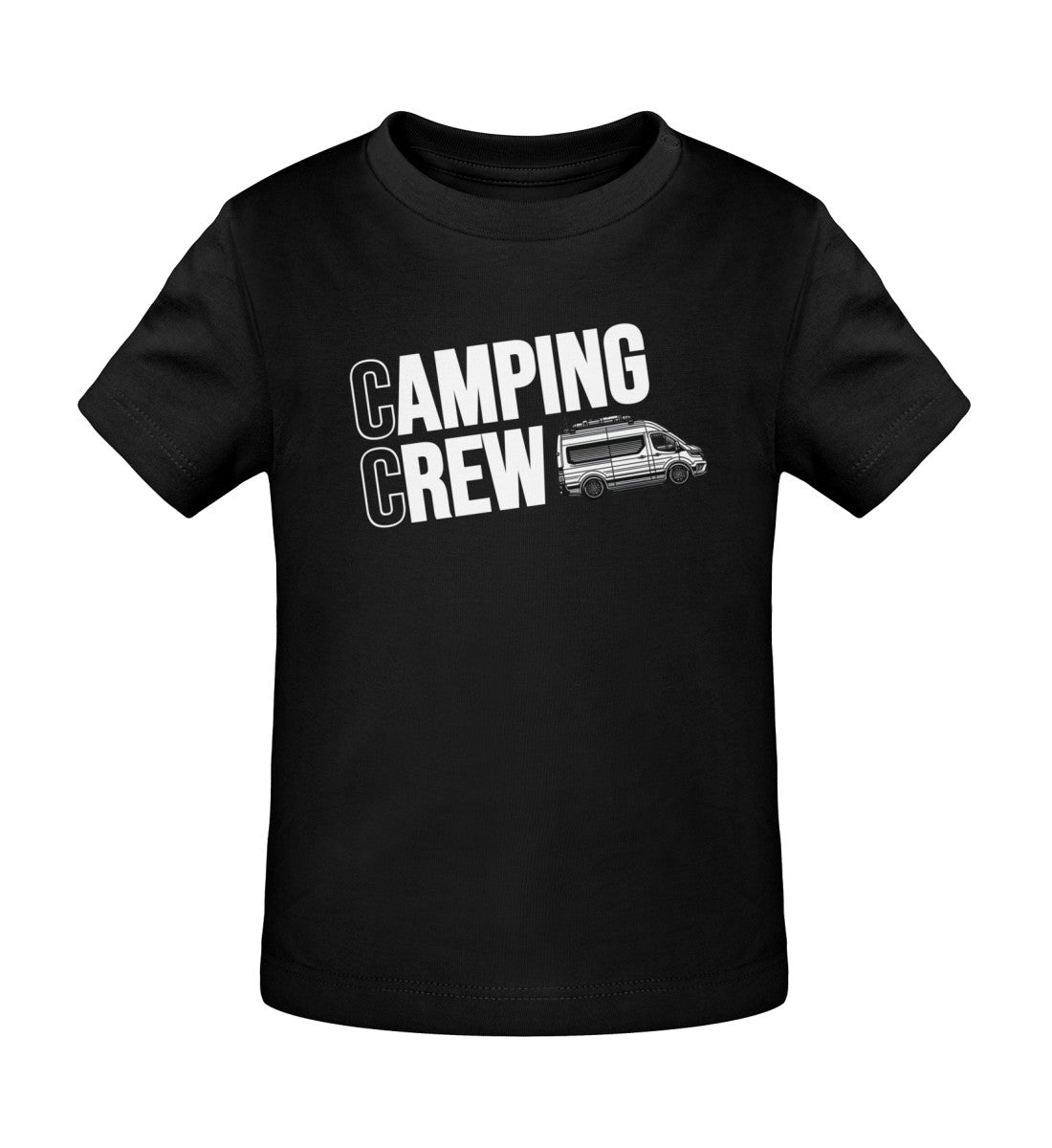 Camping Crew Baby Organic Vanlife T-Shirt in Schwarz