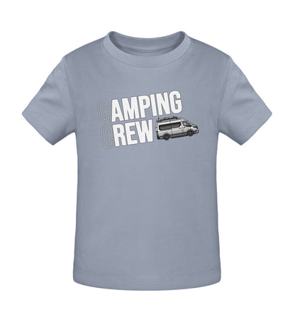 Camping Crew Baby Organic Vanlife T-Shirt in Serene Blue