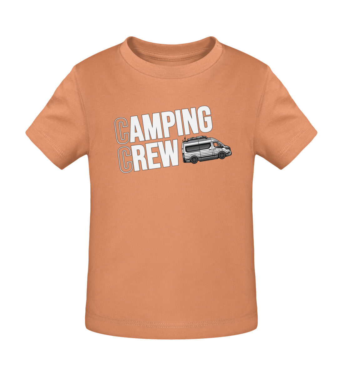 Camping Crew Baby Organic Vanlife T-Shirt in Volcano Stone