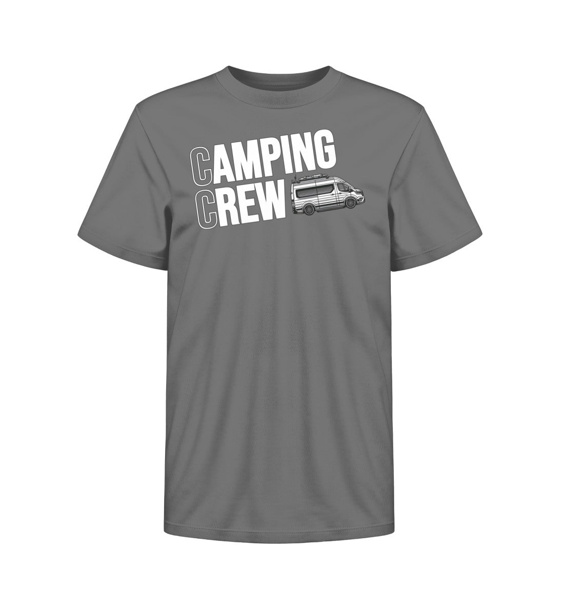 Camping Crew Kinder Organic Vanlife T-Shirt in Anthracite