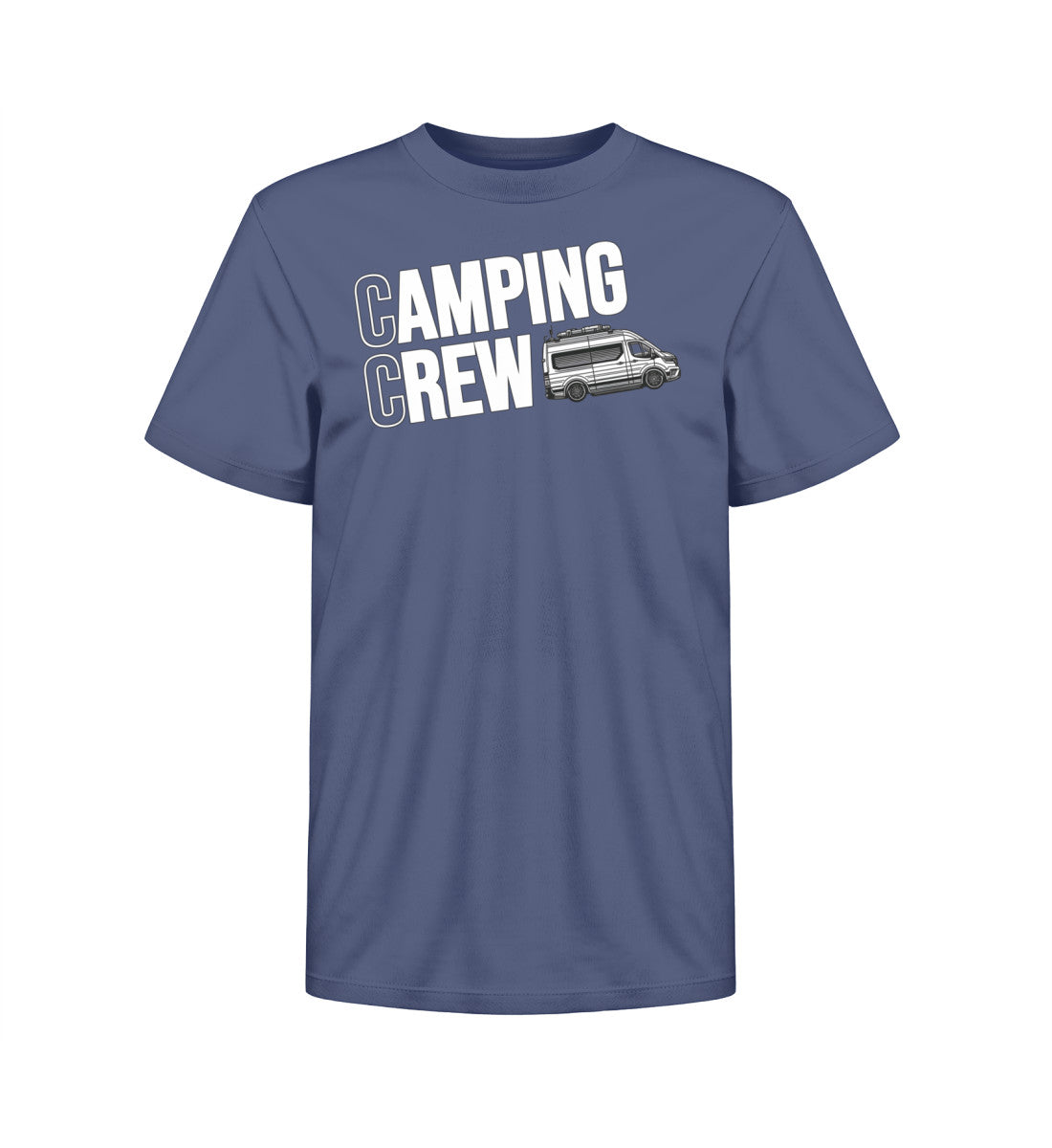 Camping Crew Kinder Organic Vanlife T-Shirt in French Navy