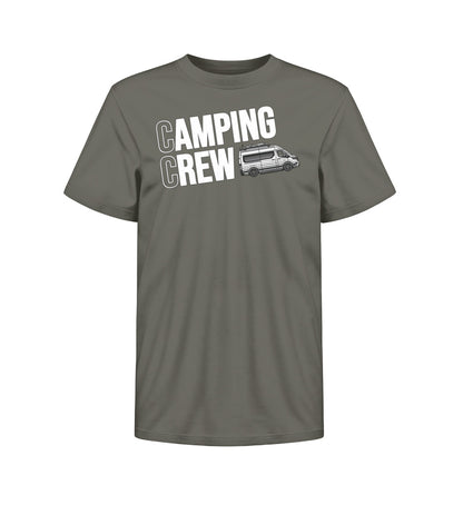 Camping Crew Kinder Organic Vanlife T-Shirt in Khaki