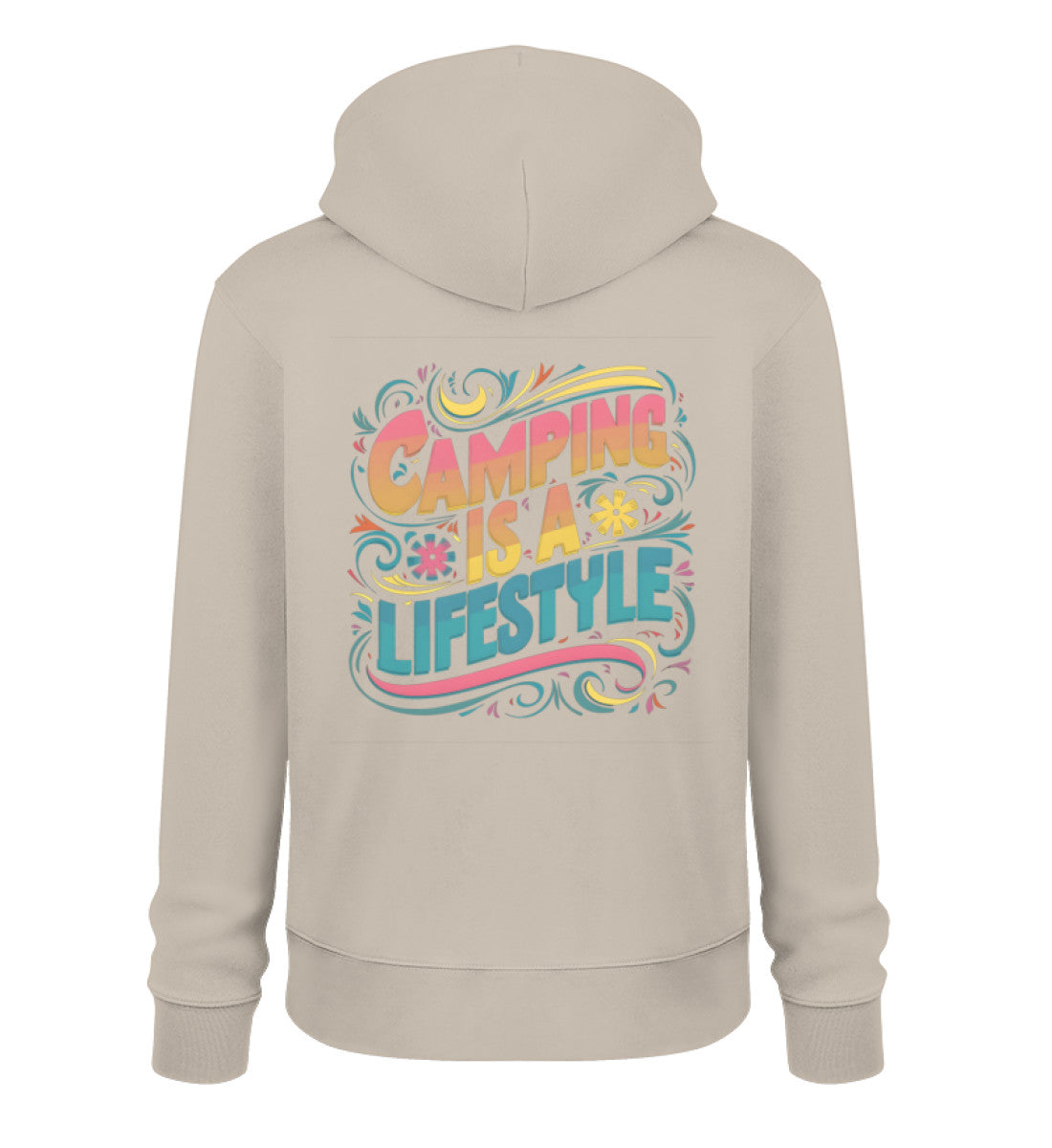 Camping is a Lifestyle Hoodie für Damen in Desert Dust