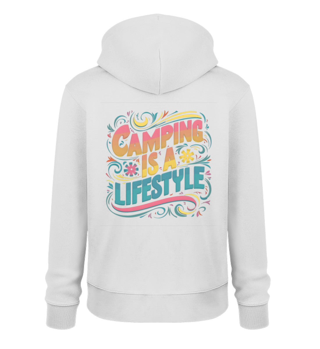 Camping is a Lifestyle Hoodie für Damen in Heather Grey