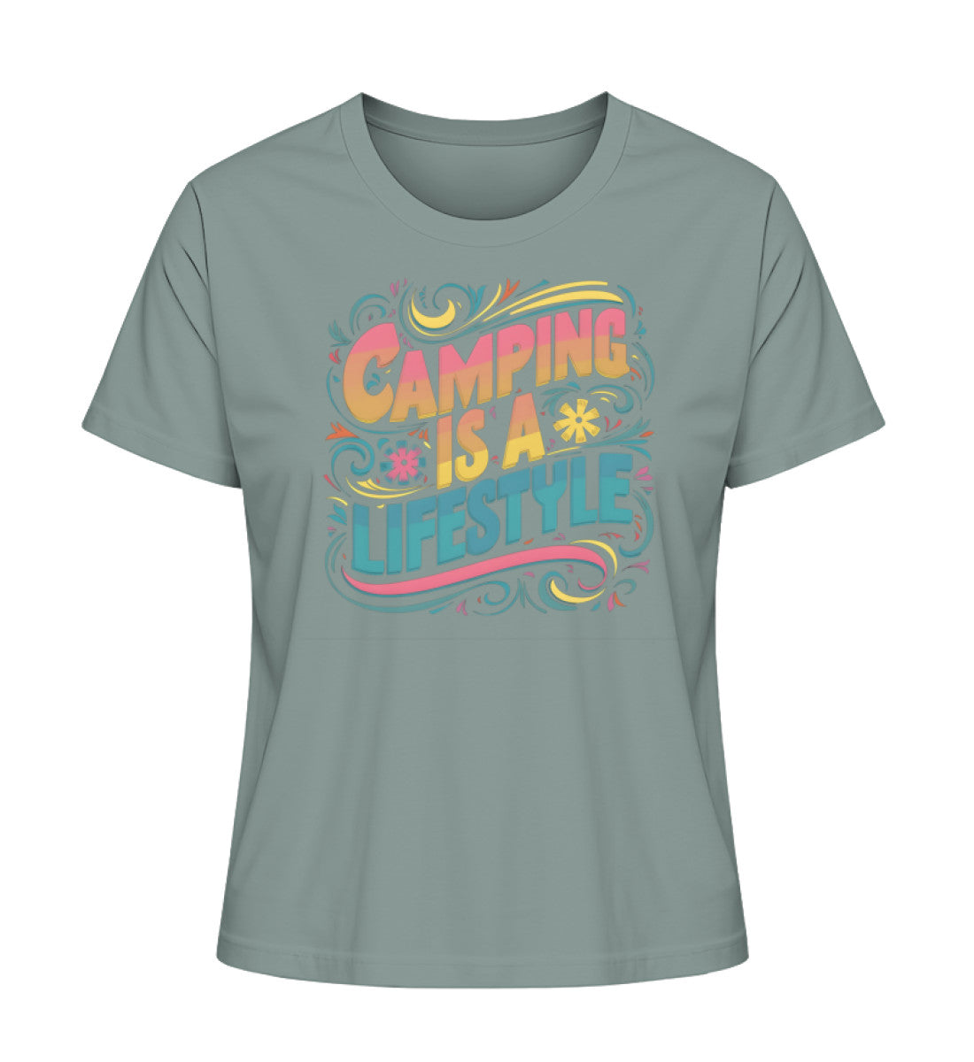 Camping is a Lifestyle T-Shirt für Damen in Green Bay