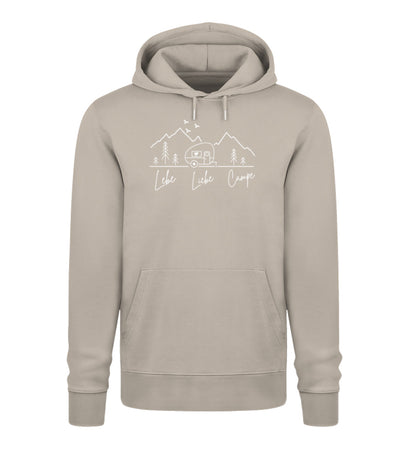 Camping Lebe Liebe Campe Damen Organic Hoodie in Desert Dust