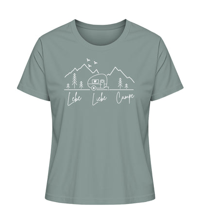 Camping Lebe Liebe Campe Damen Organic T-Shirt in Green Bay