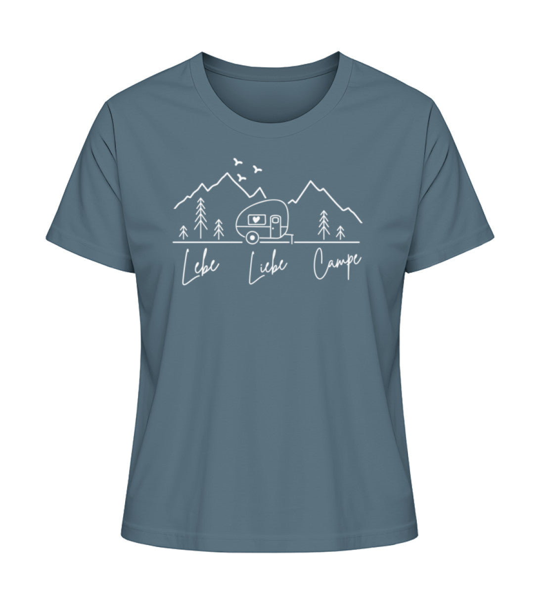 Camping Lebe Liebe Campe Damen Organic T-Shirt in Stargazer