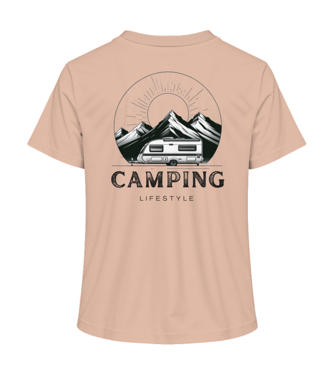 Camping Lifestyle Damen Organic T-Shirt in Fraiche Peche