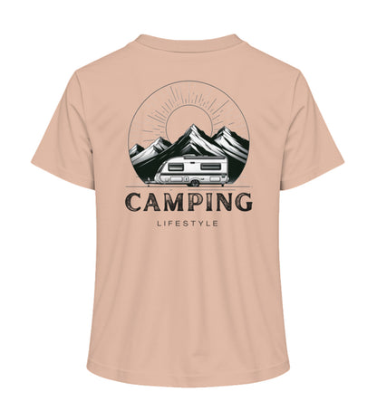 Camping Lifestyle Damen Organic T-Shirt in Fraiche Peche