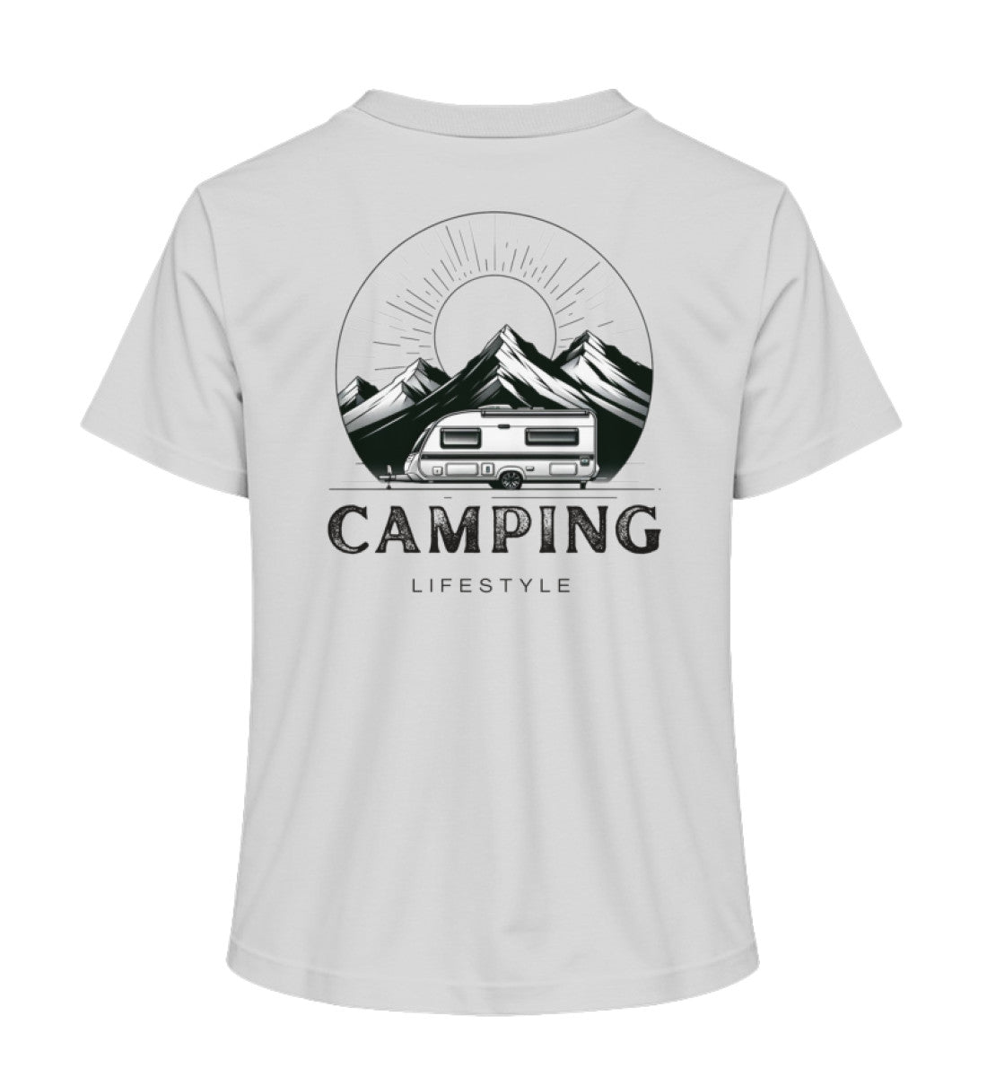 Camping Lifestyle Damen Organic T-Shirt in Heather Grey