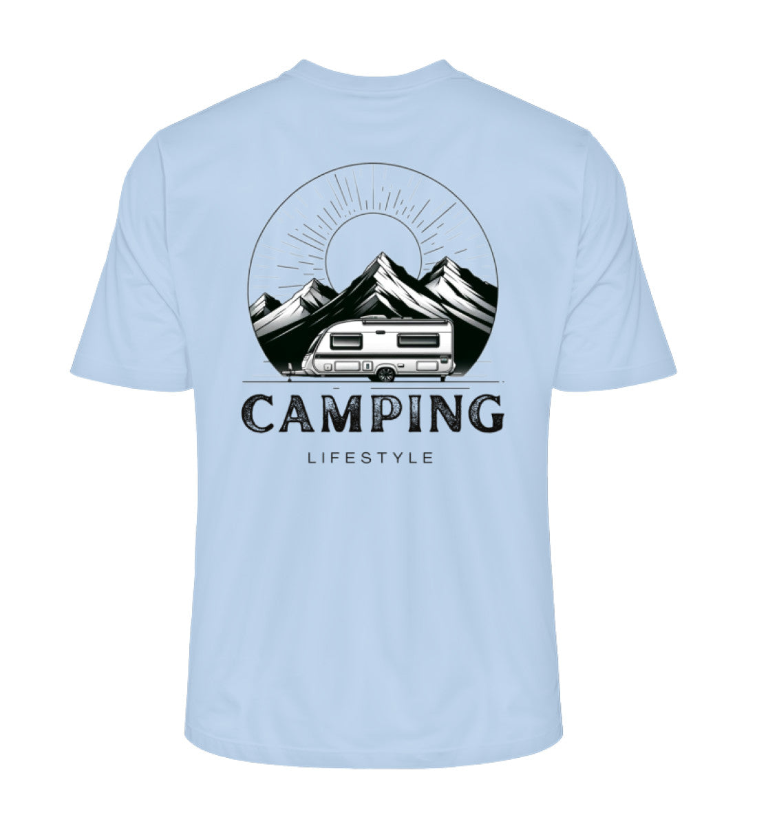 Camping Lifestyle Herren Organic T-Shirt in Blue Soul