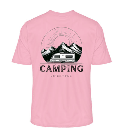 Camping Lifestyle Herren Organic T-Shirt in Cotton Pink