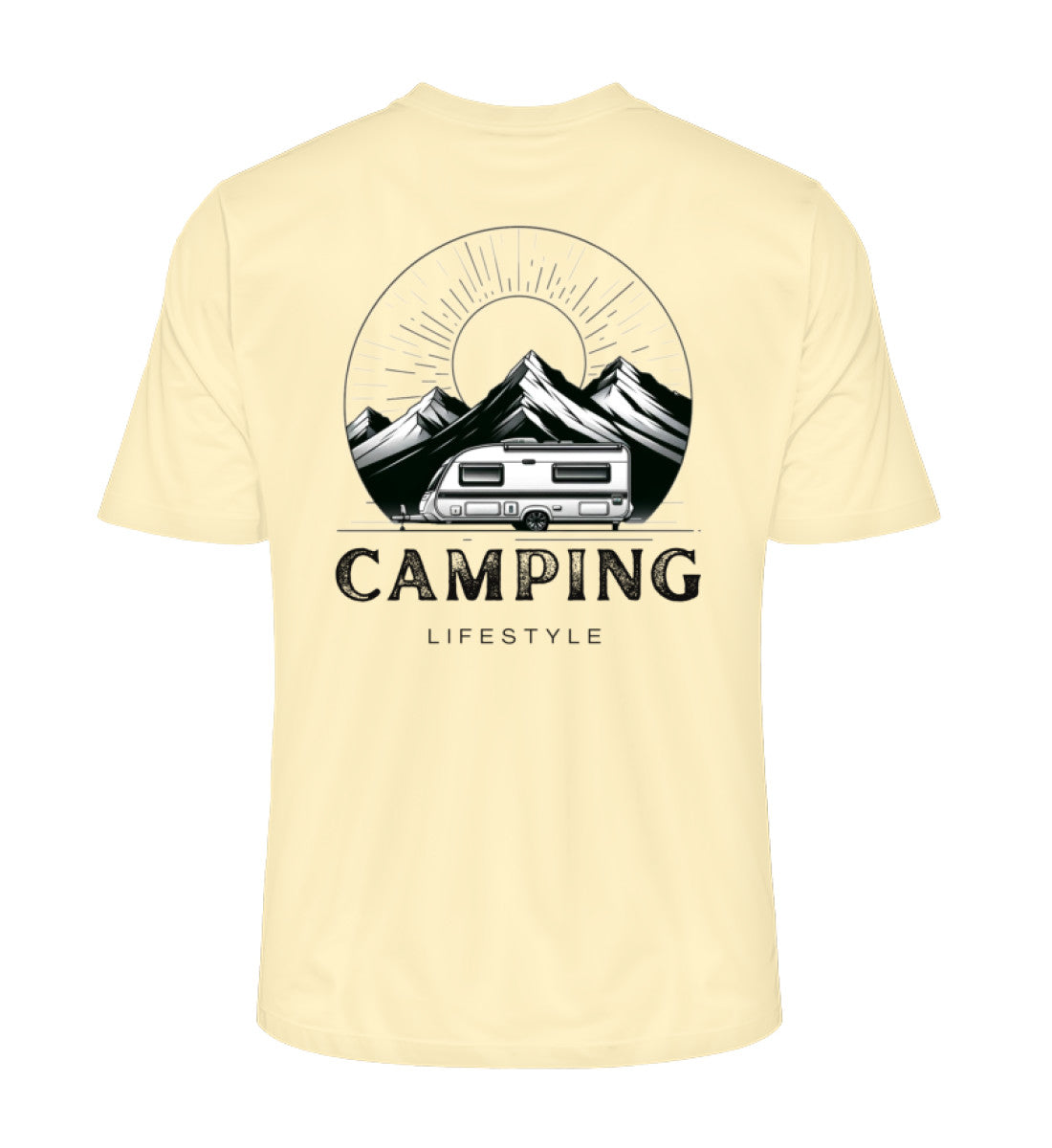 Camping Lifestyle Herren Organic T-Shirt in Natural Raw