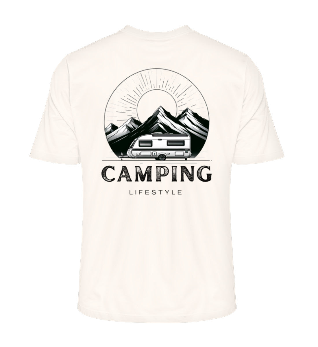 Camping Lifestyle Herren Organic T-Shirt in Vintage White