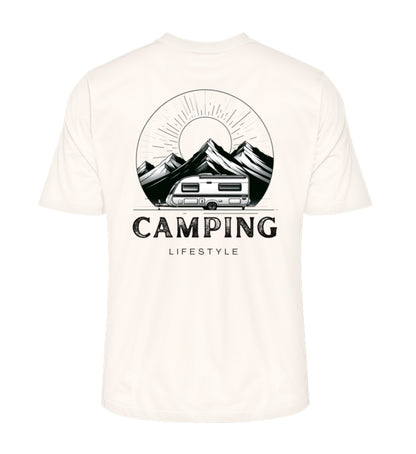 Camping Lifestyle Herren Organic T-Shirt in Vintage White