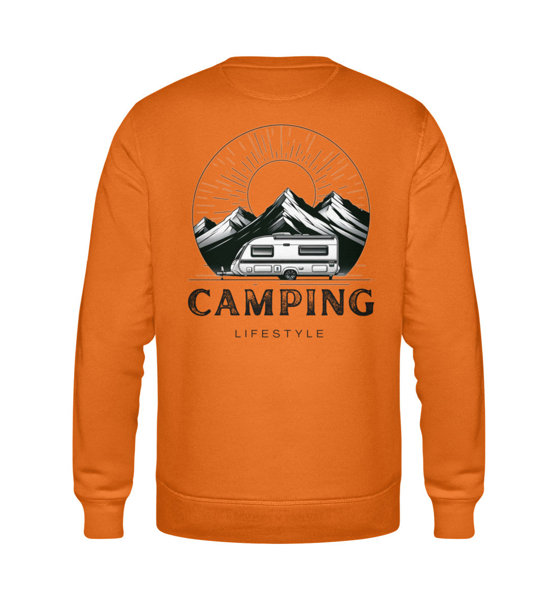 Camping Lifestyle Herren Organic Sweatshirt in Bright Orange