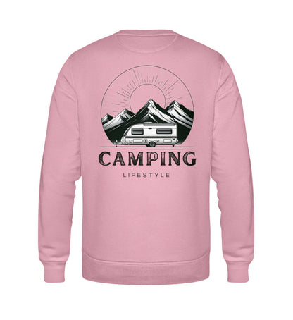 Camping Lifestyle Herren Organic Sweatshirt in Cotton Pink