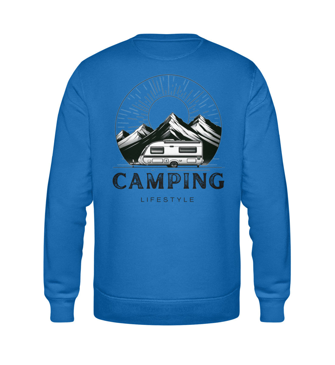 Camping Lifestyle Herren Organic Sweatshirt in Royal Blue