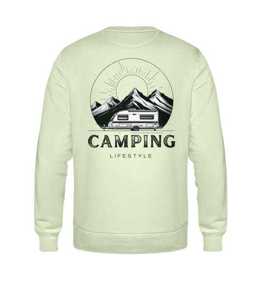 Camping Lifestyle Herren Organic Sweatshirt in Stem Green