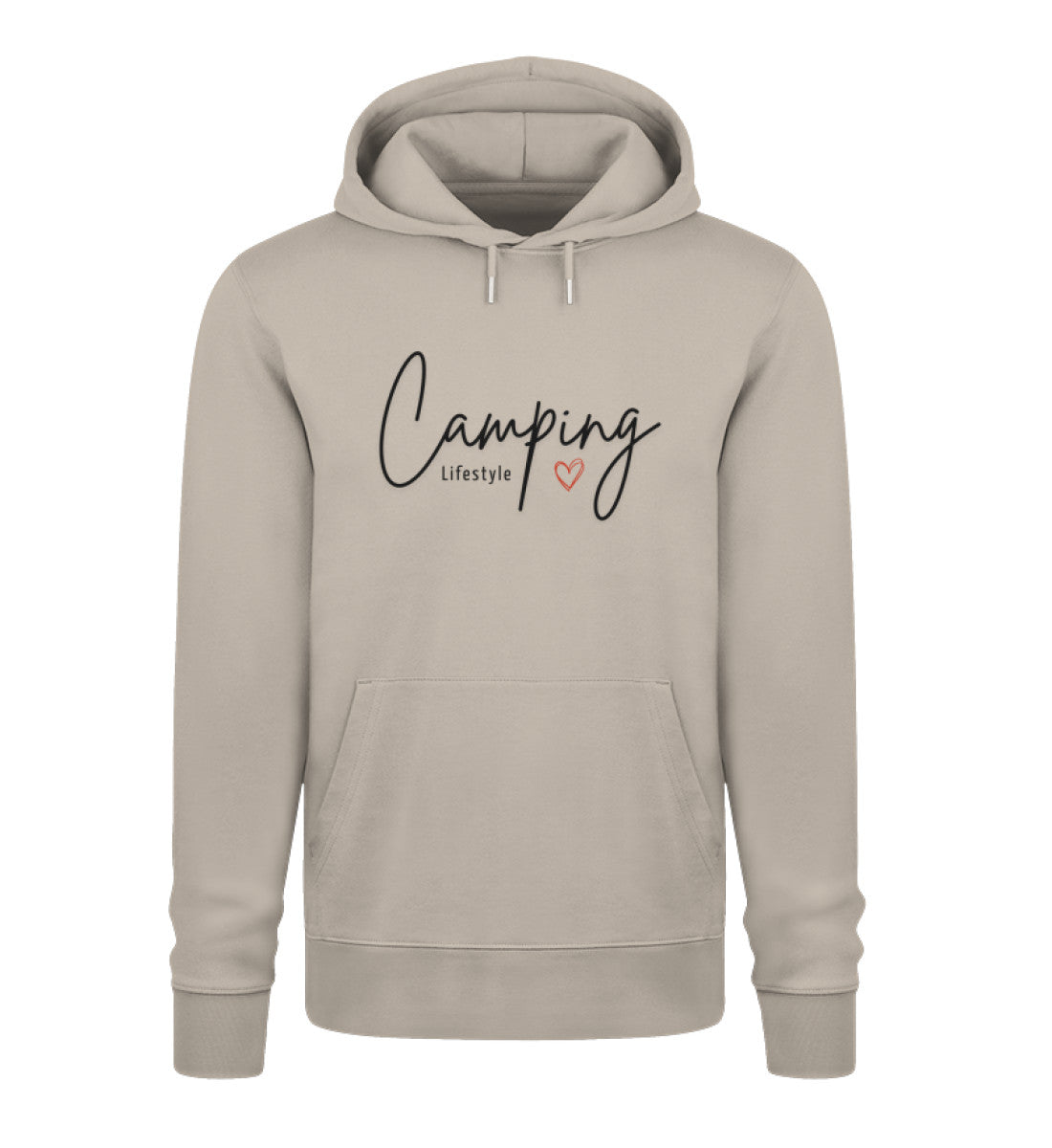 Camping Lifestyle Liebe Damen Organic Hoodie in Desert Dust