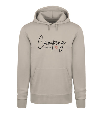 Camping Lifestyle Liebe Damen Organic Hoodie in Desert Dust