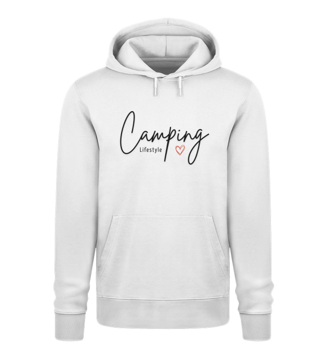 Camping Lifestyle Liebe Damen Organic Hoodie in Weiss