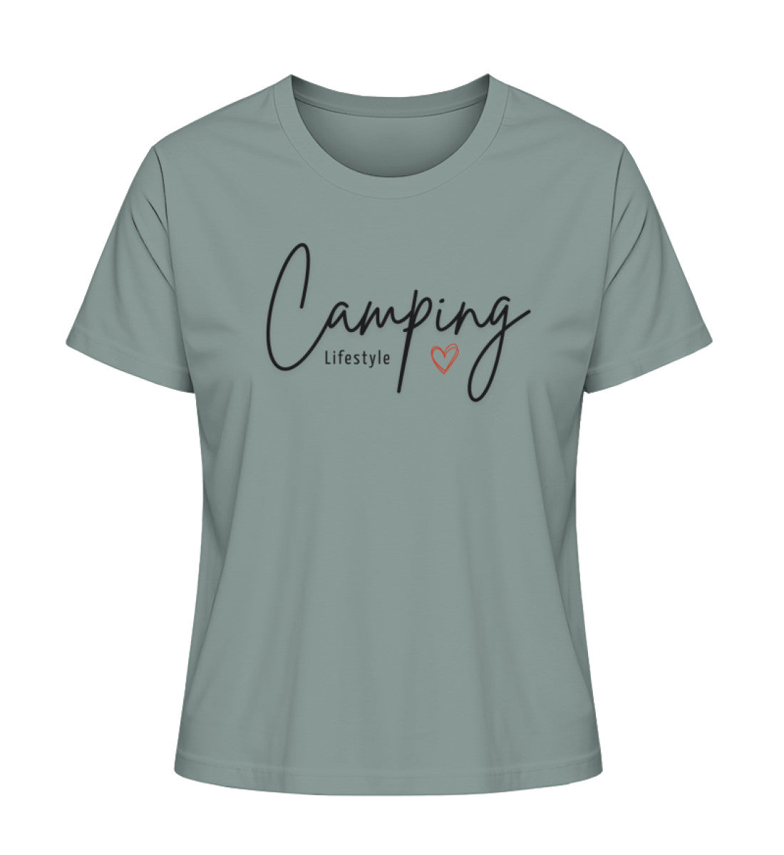 Camping Lifestyle Liebe Damen Organic T-Shirt in Green Bay