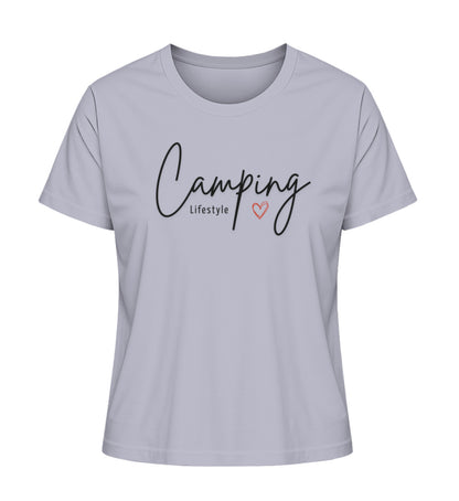 Camping Lifestyle Liebe Damen Organic T-Shirt in Lavender