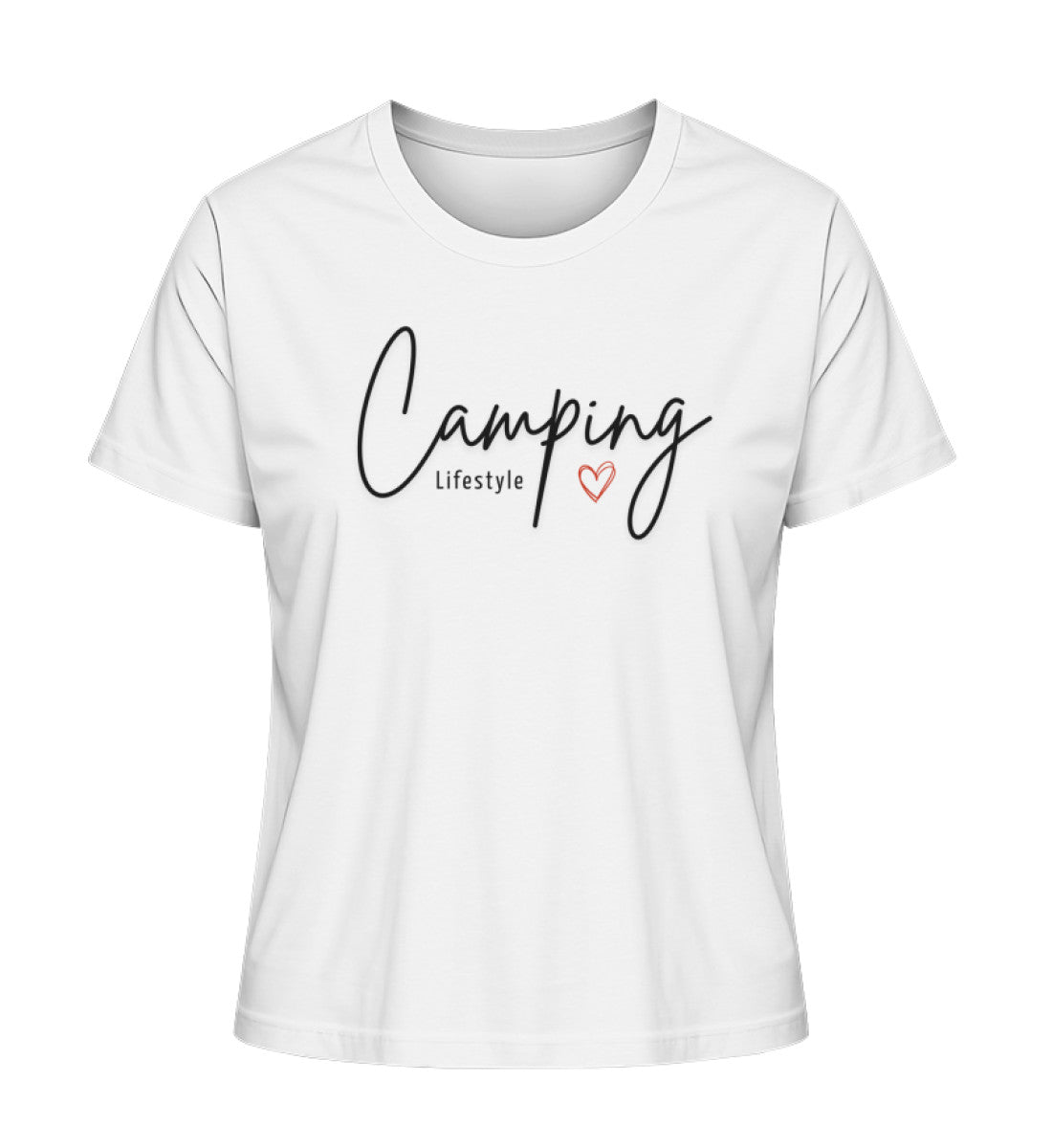 Camping Lifestyle Liebe Damen Organic T-Shirt in Weiss