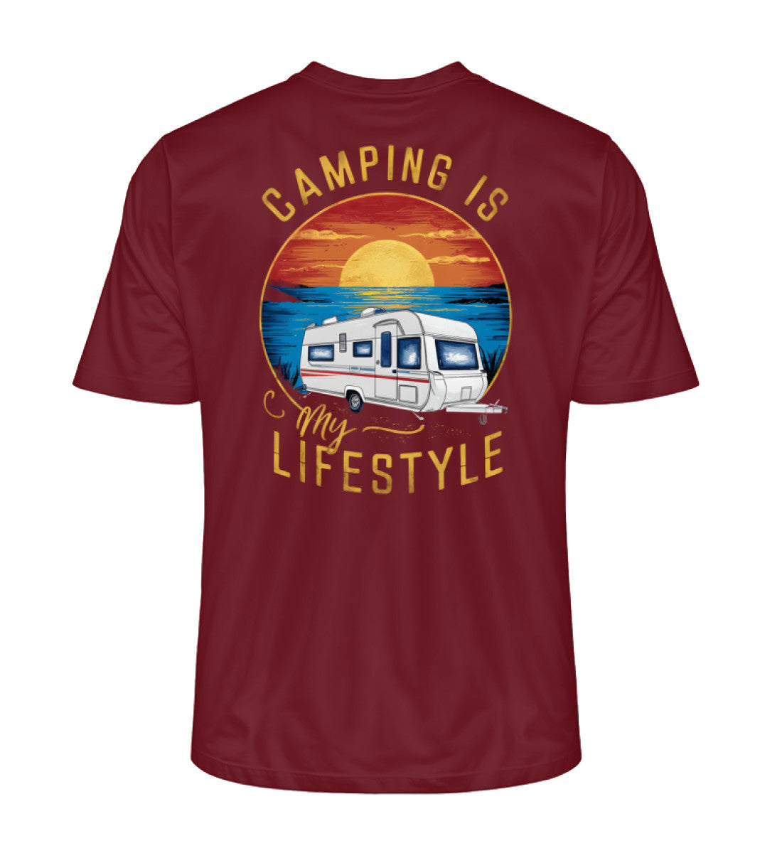 Camping my Lifestyle Hoodie für Damen in Burgundy