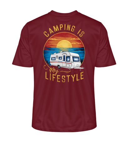 Camping my Lifestyle Hoodie für Damen in Burgundy