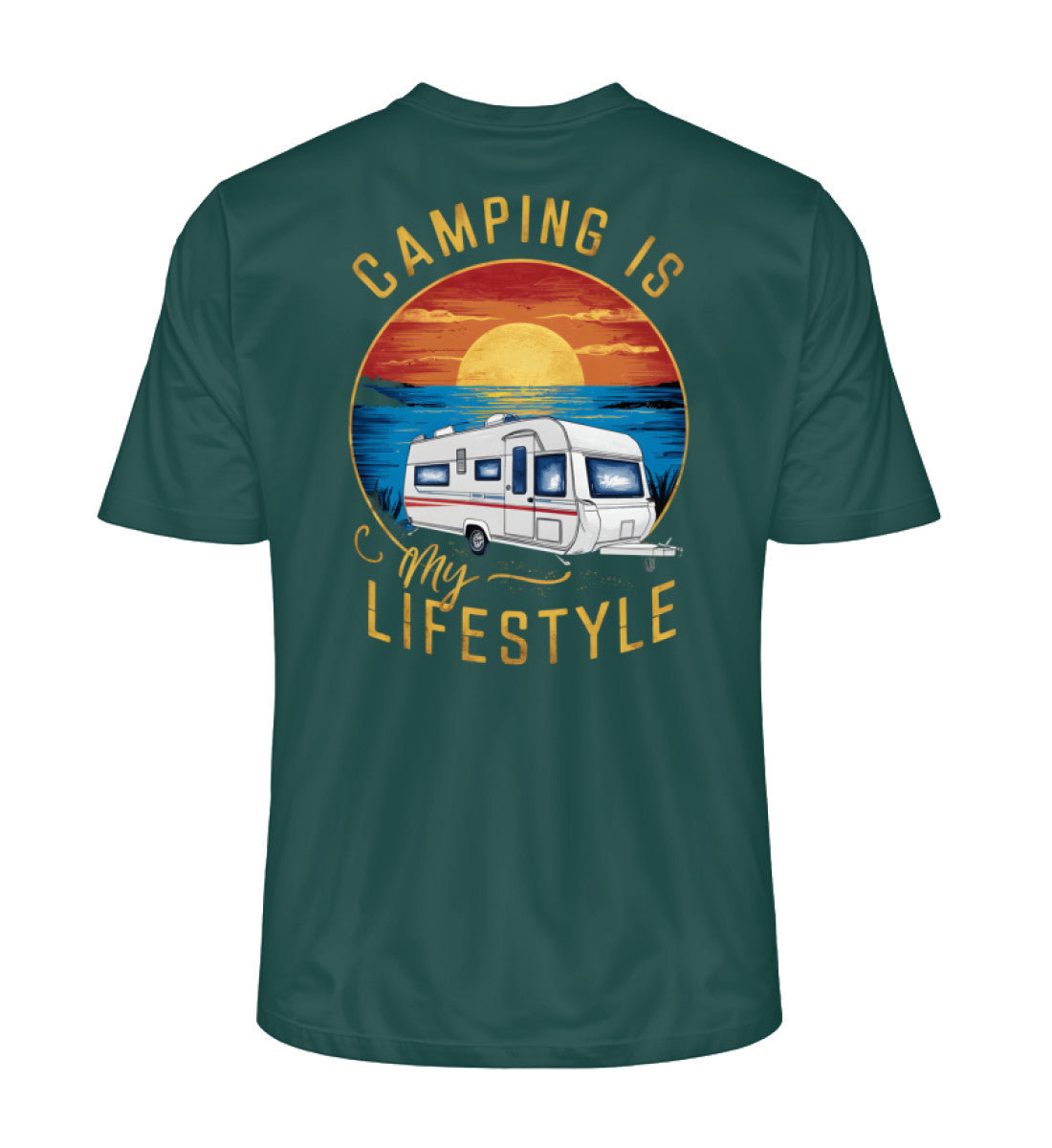 Camping my Lifestyle Hoodie für Damen in Glazed Green
